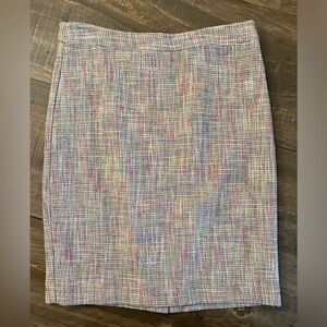 LOFT Pink Multi-color Tweed Skirt 2P